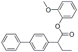 alpha-Ethyl-4-biphenylacetic acid, o-methoxyphenyl ester Structure
