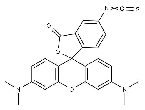 3',6'-ビス(ジメチルアミノ)-5-(イソチオシアナト)スピロ[イソベンゾフラン-1(3H),9'-[9H]キサンテン]-3-オン 化学構造式