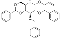 ALLYL-2,3-DI-O-BENZYL-4,6-O-BENZYLIDENE-ALPHA-D-GLUCOPYRANOSIDE Struktur