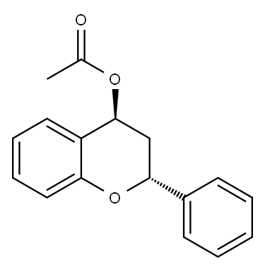 trans-Flavan-4-ol acetate 结构式