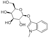 1-甲基-3-吲哚基-BETA-D-吡喃半乳糖苷 结构式