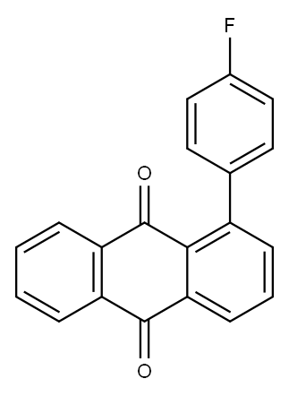 1-(4-Fluorophenyl)-9,10-anthraquinone 结构式