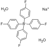 四(4-氟苯基)硼酸钠二水合物 结构式