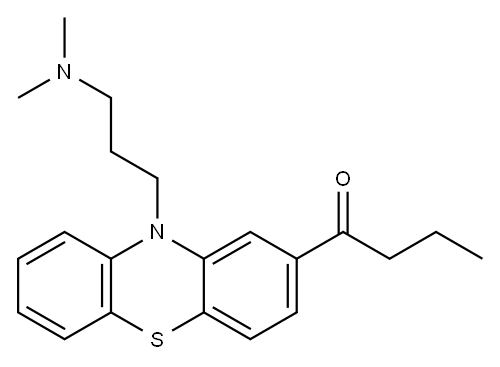 1-[10-[3-(ジメチルアミノ)プロピル]-10H-フェノチアジン-2-イル]-1-ブタノン 化学構造式