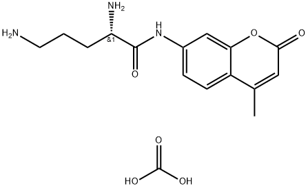L-ORNITHINE 7-AMIDO-4-METHYLCOUMARIN, CARBONATE SALT 结构式