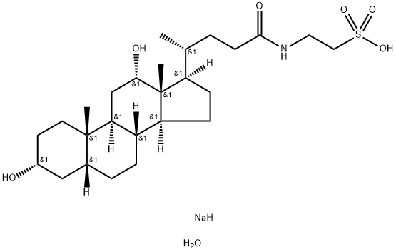 タウロデオキシコール酸ナトリウム 水和物 化学構造式