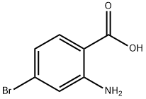 2-アミノ-4-ブロモ安息香酸 化学構造式
