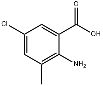 2-氨基-5-氯-3-甲基苯甲酸, 20776-67-4, 结构式