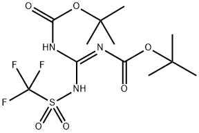 1,3-二-BOC-2-(三氟甲基磺酰)胍 结构式