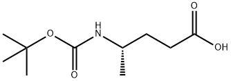 Pentanoic acid, 4-[[(1,1-dimethylethoxy)carbonyl]amino]-, (4S)- (9CI) Struktur