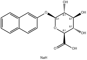 2-NAPHTHYL-BETA-D-GLUCURONIC ACID, SODIUM SALT Struktur