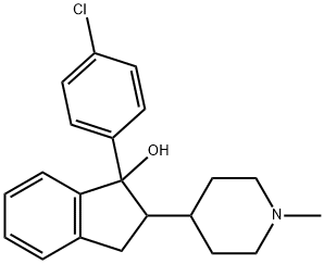 1-(4-chlorophenyl)-2-(1-methyl-4-piperidyl)-2,3-dihydroinden-1-ol Structure