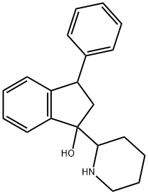 3-Phenyl-1-(2-piperidyl)-1-indanol Structure