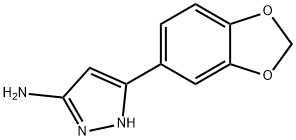 5-(苯并[D][1,3]二氧-5-基)-1H-吡唑-3-胺 结构式