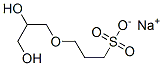 3-(2,3-ジヒドロキシプロピルオキシ)-1-プロパンスルホン酸ナトリウム 化学構造式