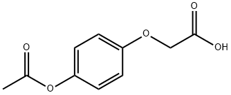 (4-アセトキシフェノキシ)酢酸 化学構造式