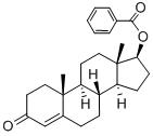 安息香酸3-オキソアンドロスタ-4-エン-17β-イル 化学構造式