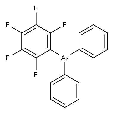 (ペンタフルオロフェニル)ジフェニルアルシン 化学構造式