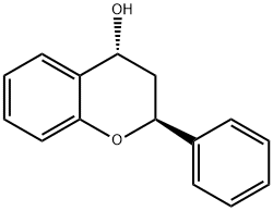 [2S,4R,(+)]-3,4-ジヒドロ-2-フェニル-2H-1-ベンゾピラン-4-オール 化学構造式