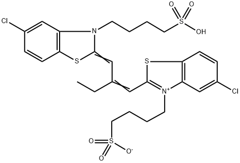 hydrogen 5-chloro-2-[2-[[5-chloro-3-(4-sulphonatobutyl)-3H-benzothiazol-2-ylidene]methyl]but-1-enyl]-3-(4-sulphonatobutyl)benzothiazolium Structure