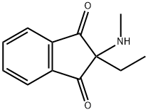 2-エチル-2-(メチルアミノ)-1,3-インダンジオン 化学構造式
