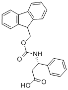 Fmoc-(S)-3-氨基-3-苯基丙酸 结构式