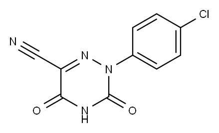 2-(4-CHLOROPHENYL)-3,5-DIOXO-2,3,4,5-TETRAHYDRO-1,2,4-TRIAZINE-6-CARBONITRILE Structure