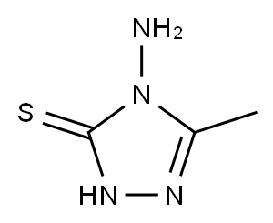 4-氨基-5-甲基-4H-3-巯基-1,2,4-三唑, 20939-15-5, 结构式