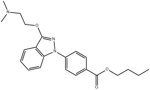 p-[3-[2-(Dimethylamino)ethoxy]-1H-indazol-1-yl]benzoic acid butyl ester Structure