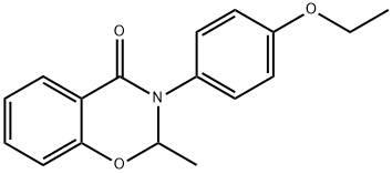 3-(4-エトキシフェニル)-2-メチル-2H-1,3-ベンゾオキサジン-4(3H)-オン 化学構造式