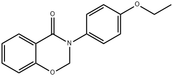 3-(4-エトキシフェニル)-2H-1,3-ベンゾオキサジン-4(3H)-オン 化学構造式