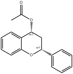 rel-2α*-フェニルクロマン-4α*-オールアセタート 化学構造式