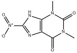 1,3-二甲基-8-硝基-1H-嘌呤2,6(3H,9H)-二酮, 2099-73-2, 结构式