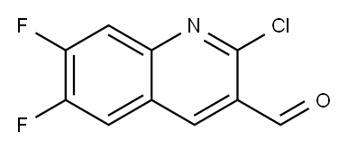 2-氯-6,7-二氟-3-喹啉甲醛, 209909-13-7, 结构式