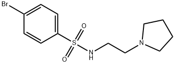 4-溴-N-(2-(吡咯烷-1-基)乙基)苯磺酰胺, 209968-27-4, 结构式