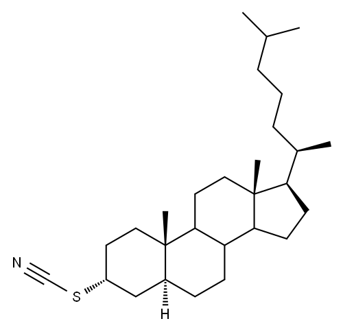 Thiocyanic acid, 5alpha-cholestan-3alpha-yl ester Struktur