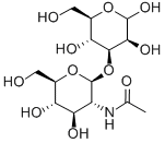 3-O-(2-乙酰氨基-2-脱氧-3-B-D-D-吡喃葡萄糖基)-D-吡喃甘露糖 结构式