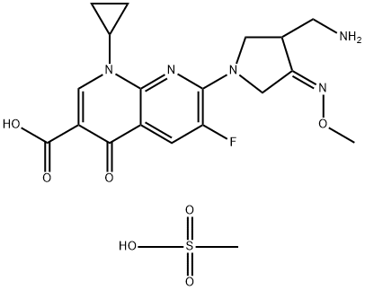 (Z)-メシル酸ゲミフロキサシン 化学構造式