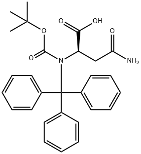 N2-[叔丁氧羰基]-N-(三苯甲基)-D-天冬氨酰胺, 210529-01-4, 结构式