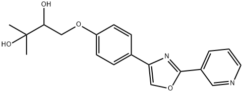 3-Methyl-1-[4-[2-(3-pyridinyl)oxazol-4-yl]phenoxy]-2,3-butanediol Structure
