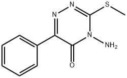 4-Amino-3-methylthio-6-phenyl-1,2,4-triazine-5-one Struktur