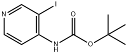 4-(BOC-氨基)-3-碘吡啶 结构式