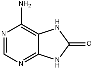 6-アミノ-8-ヒドロキシ-9H-プリン 化学構造式