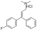 1-(p-Fluorophenyl)-1-phenyl-3-dimethylaminoprop-1-ene hydrochloride Struktur
