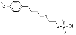 Ethanethiol, 2-(4-(p-methoxyphenyl)butyl)amino-, hydrogen thiosulfate Structure