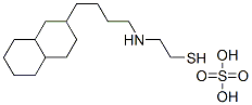 2-[4-(デカヒドロナフタレン-2-イル)ブチル]アミノエタンチオールスルファート 化学構造式