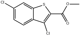 3,6-二氯苯并[B]噻只-2-羧酸甲酯 结构式