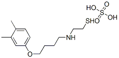 2-[4-(3,4-キシリルオキシ)ブチル]アミノエタンチオールスルファート 化学構造式