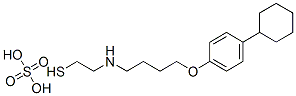 2-[4-(p-Cyclohexylphenoxy)butyl]aminoethanethiol sulfate 结构式