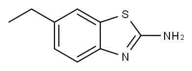 6-エチル-1,3-ベンゾチアゾール-2-アミン 化学構造式